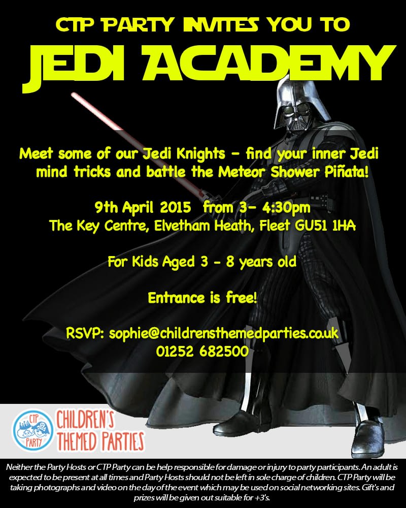 Jedi Academy Invitation